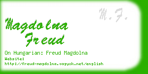 magdolna freud business card